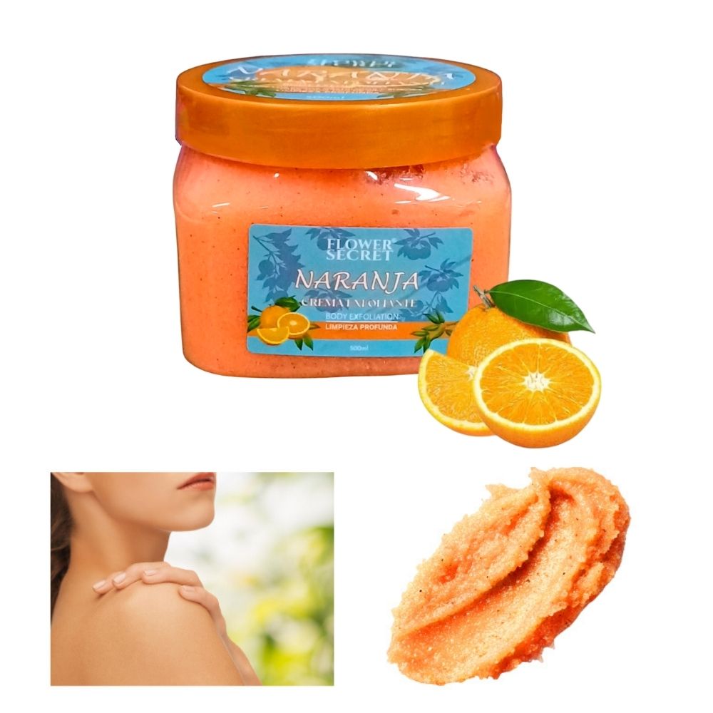 CREMA EXFOLANTE CORPORAL - AZUCAR Y SAL NARANJA 500ML