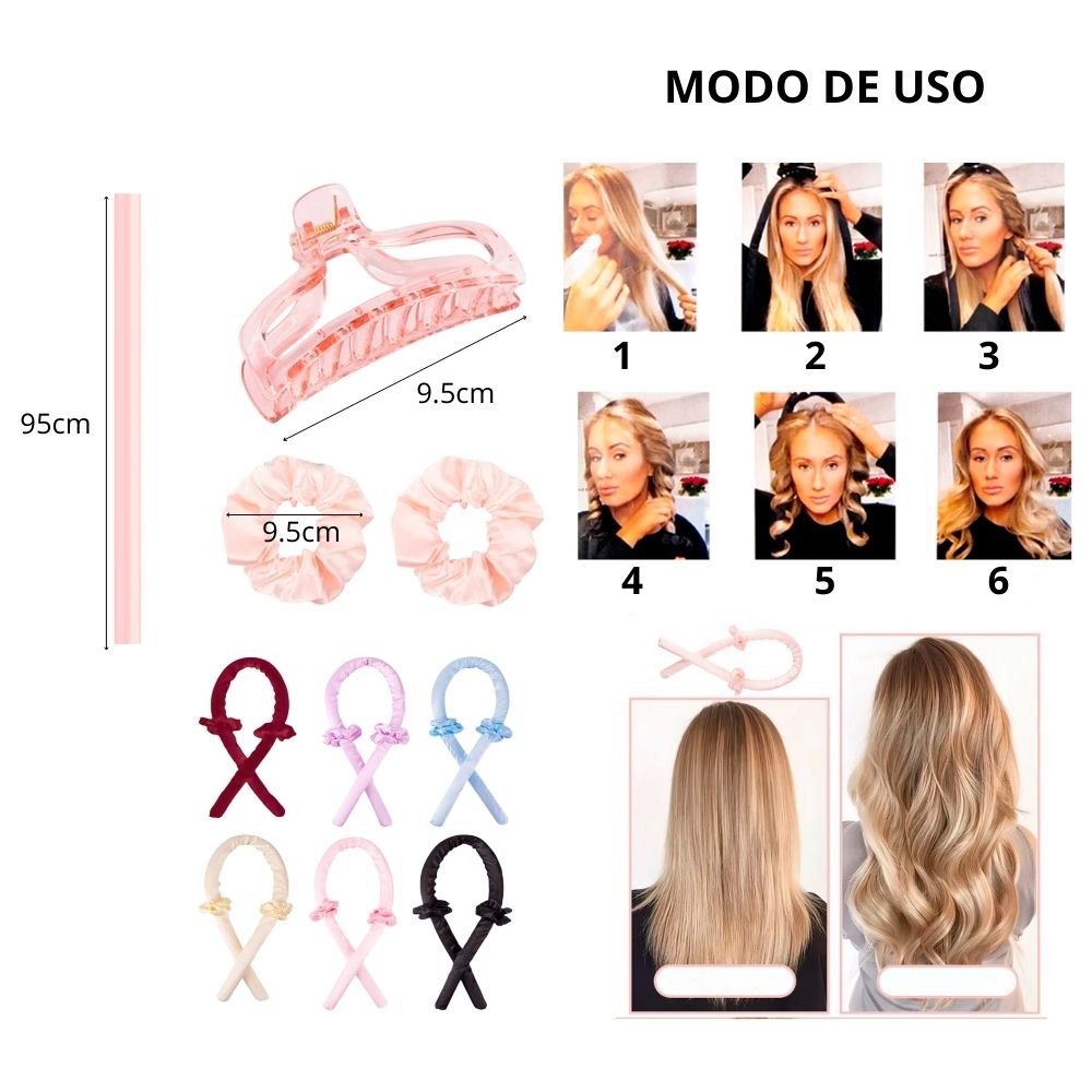 ONDULADOR DE CABELLO SET DE 4 PCS