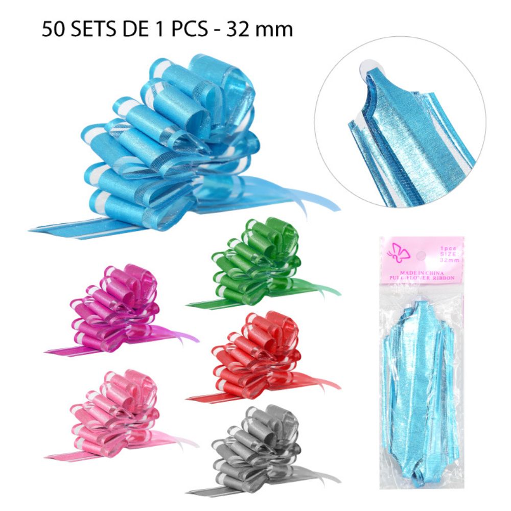 CINTAS PARA REGALO CON BORDE 20set de 1pcs - 32mm