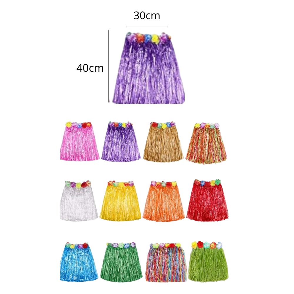 DISFRAZ FALDAS ESTILO Hawaiano 40x30cm