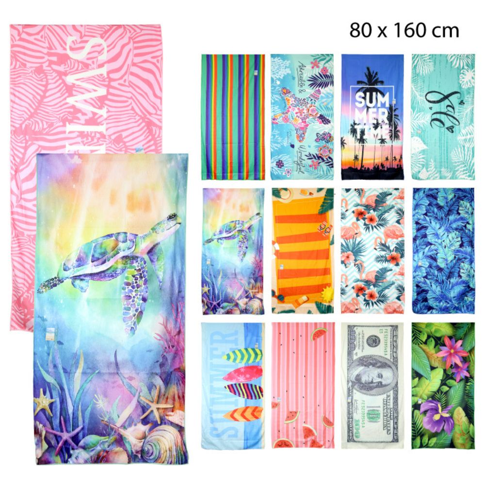 TOALLA PLAYERA DE MICROFIBRA 80x160cm