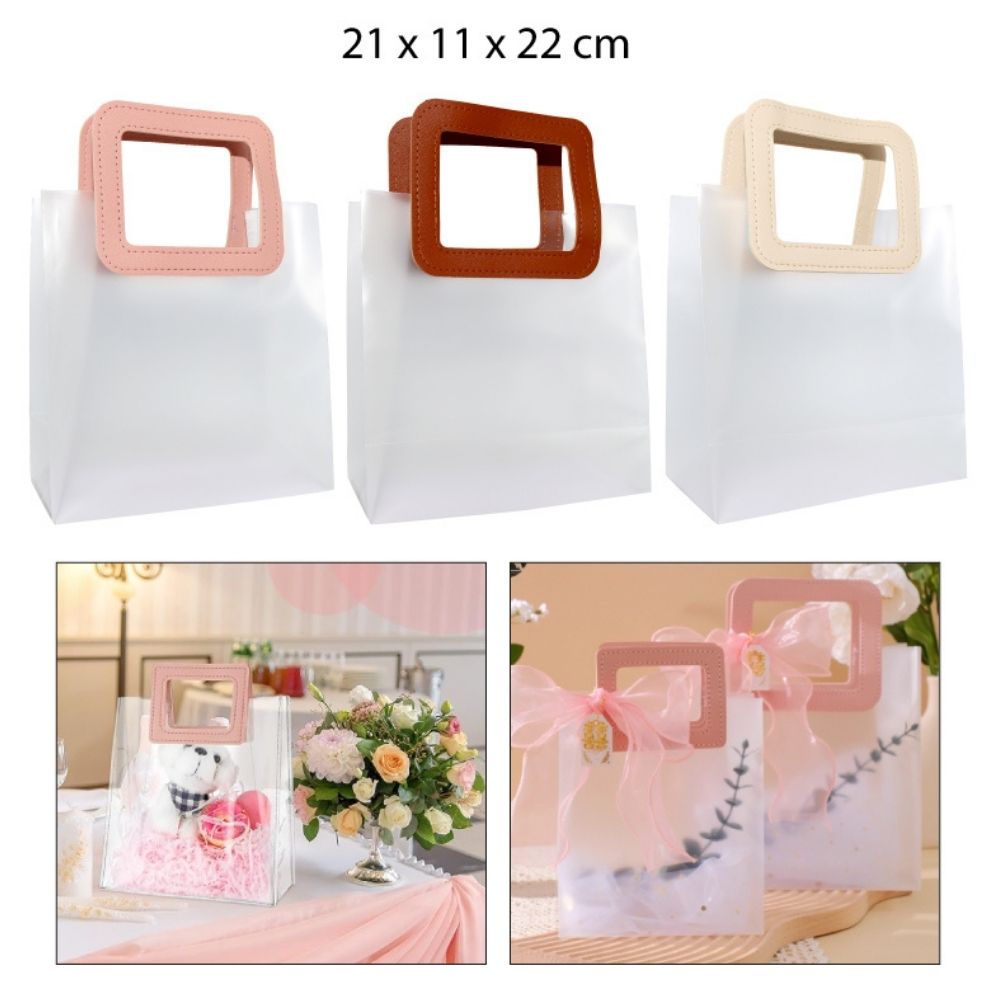 BOLSA DE REGALO TRANSPARENTE DE PVC 21X11X22CM