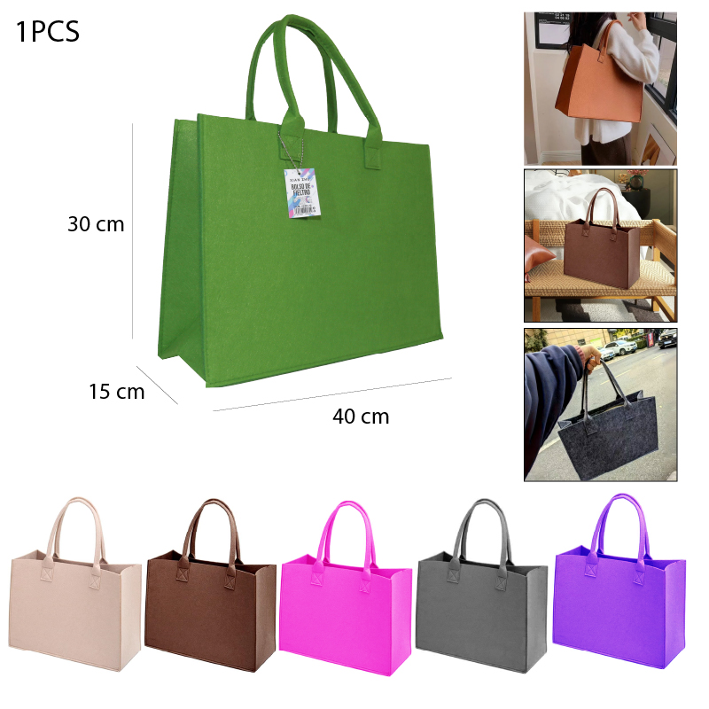 BOLSO DE MANO DE FIELTRO 30X40X15CM