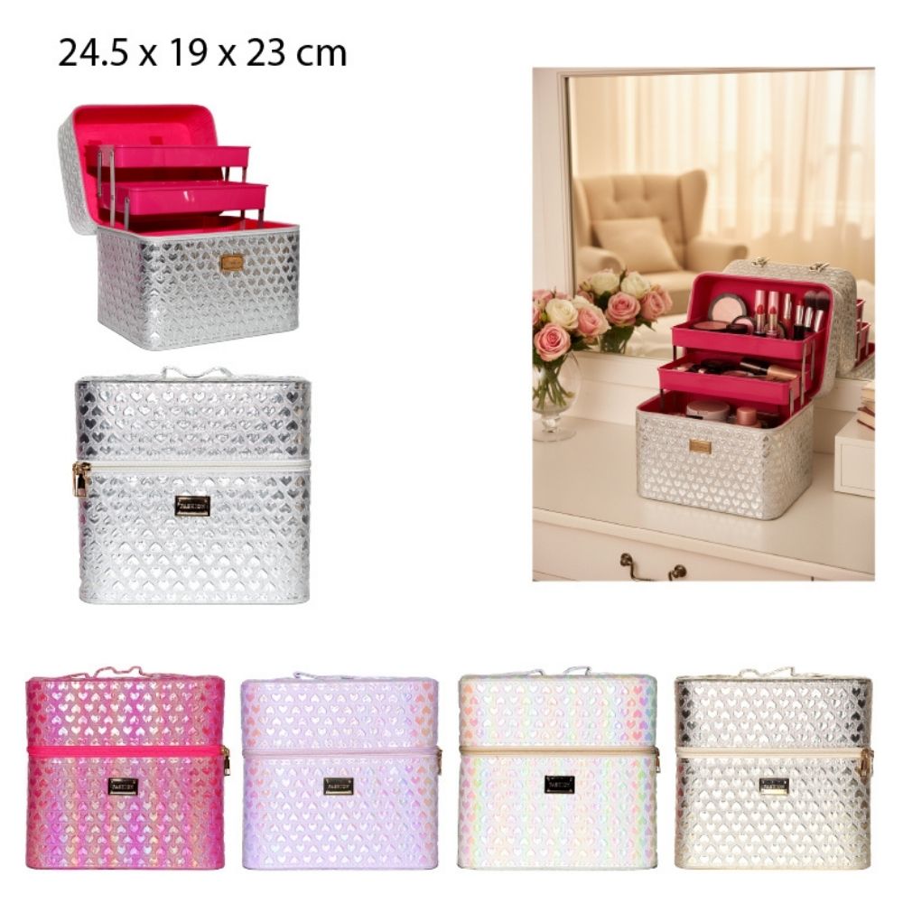 MALETA ORGANIZADORA DE MAQUILLAJE 24.5X19X23CM