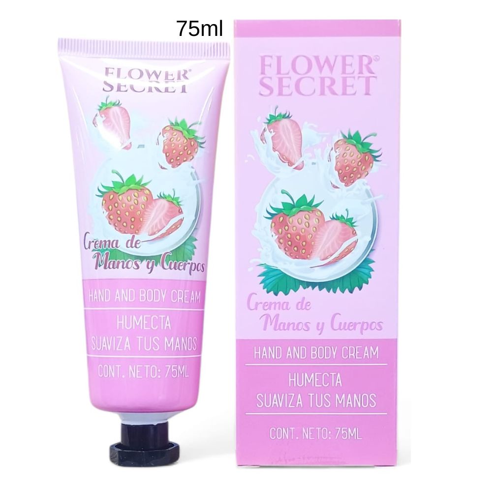 CREMA DE MANO Y CUERPO  AROMA FRESA 75ML