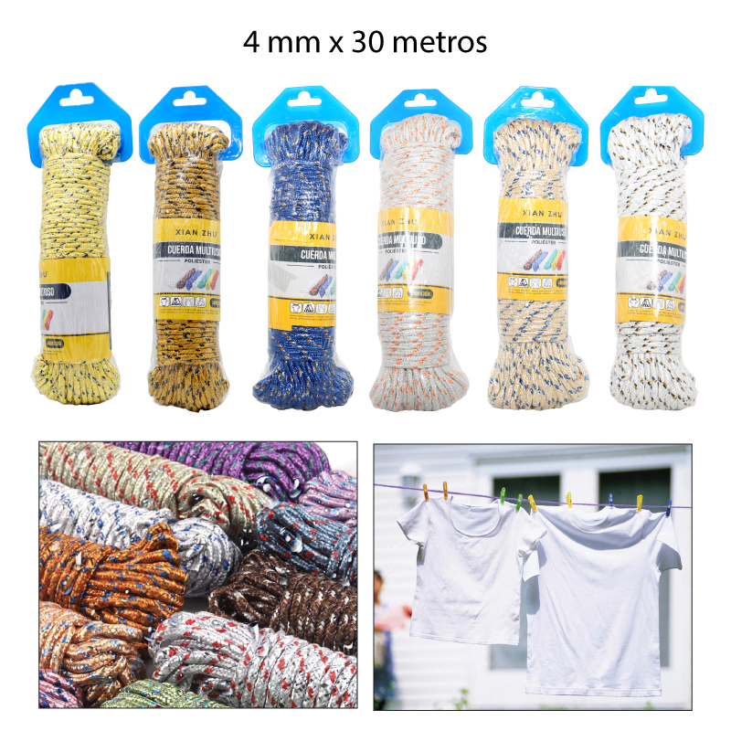 CUERDA MULTIUSO DE POLIÉSTER 4MM X 30M