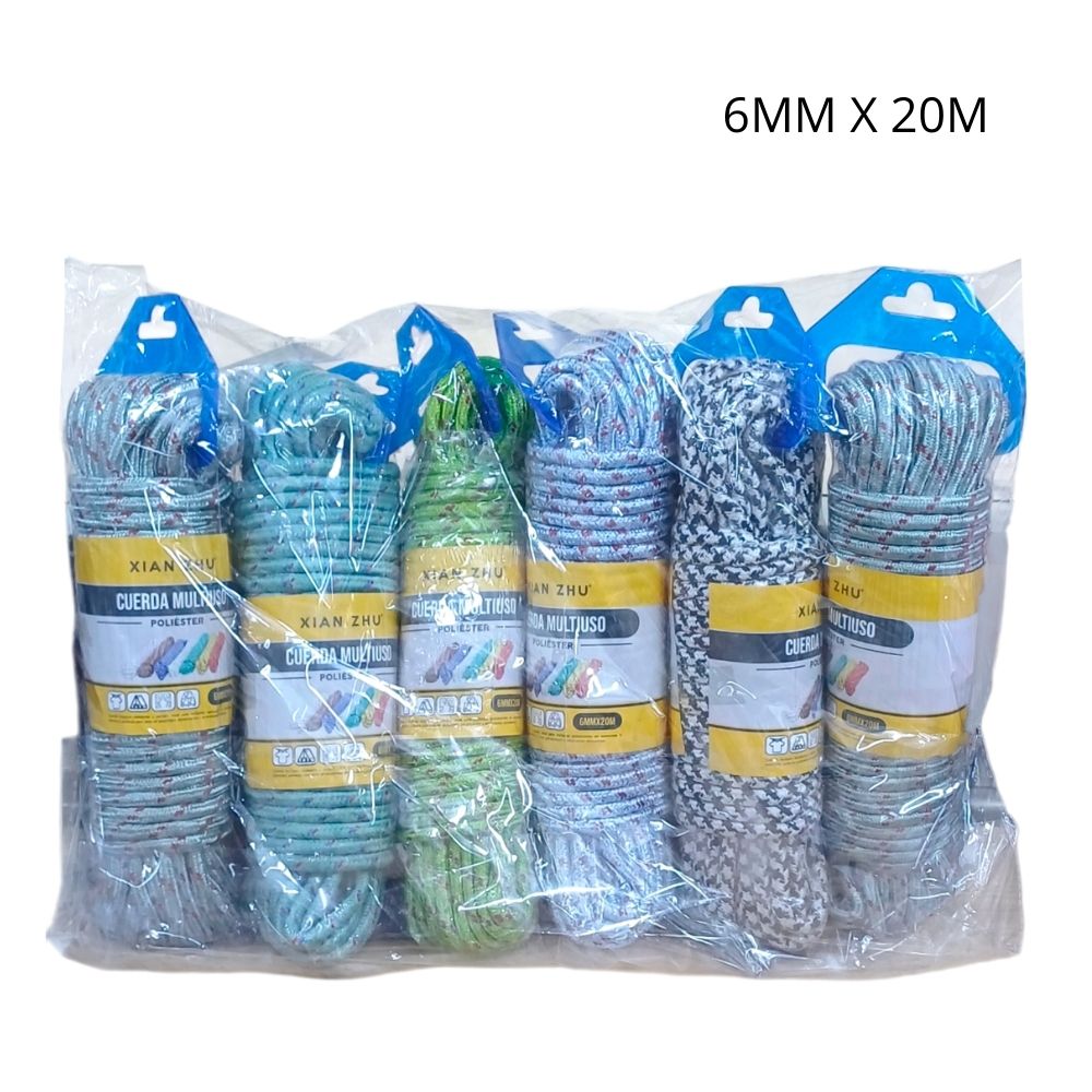 CUERDA MULTIUSO DE POLIÉSTER 6MM X 20M