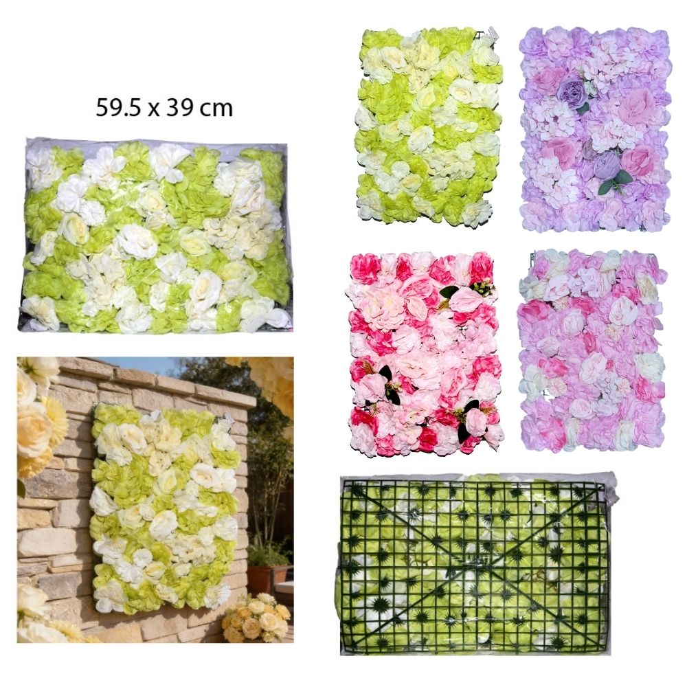 MALLA DECORATIVA FLORES 59.5X39CM