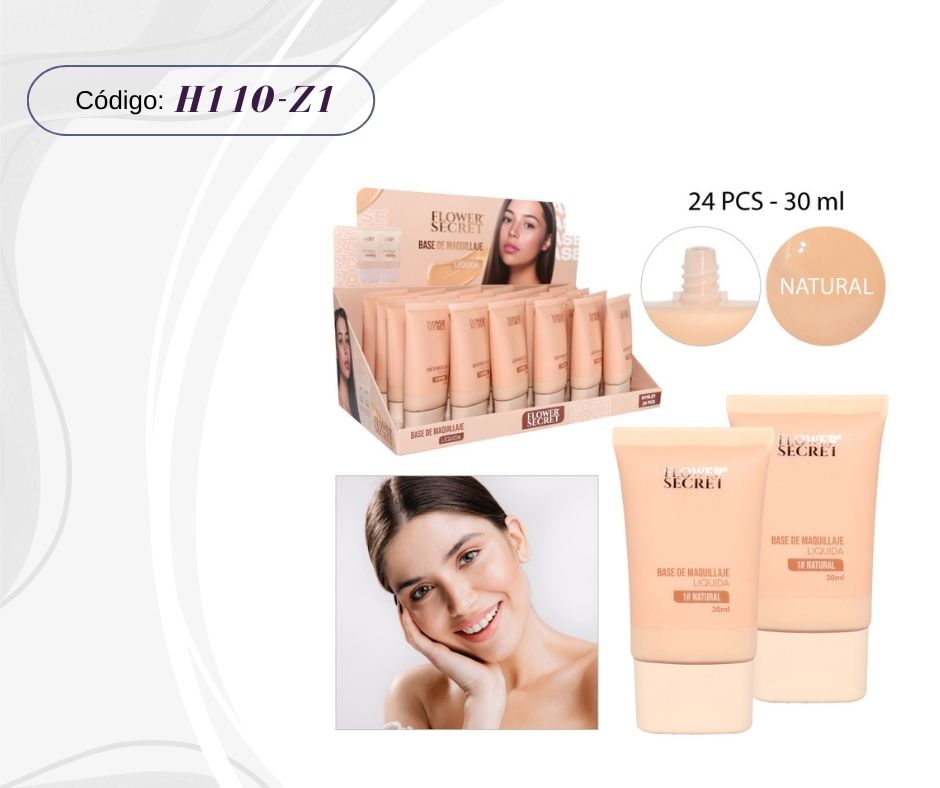BASE DE MAQUILLAJE LÍQUIDA TONO 1# NATURAL 30ML
