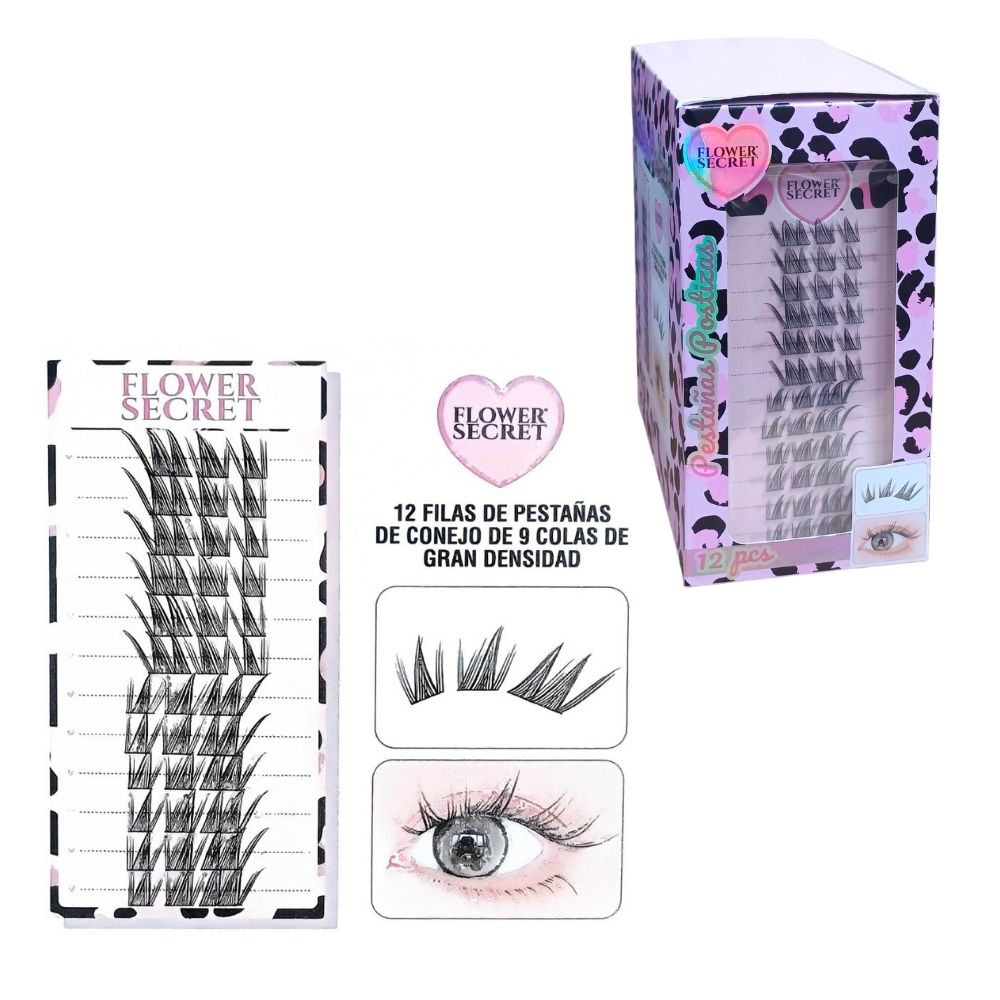 PESTAÑAS POSTIZAS DE “9 COLAS DE GRAN DENSIDAD” 12PCS