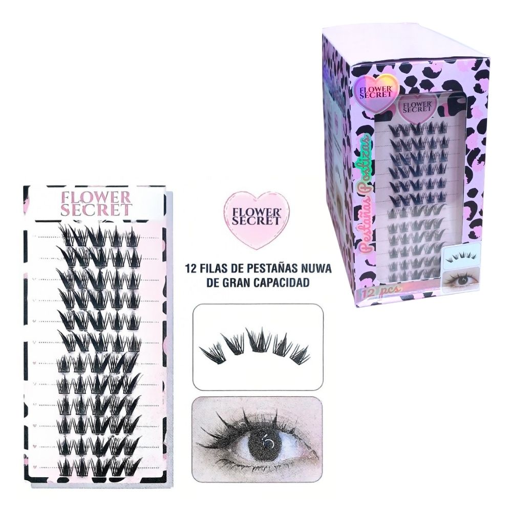 PESTAÑAS POSTIZAS  “NUWA DE GRAN CAPACIDAD” 12PCS