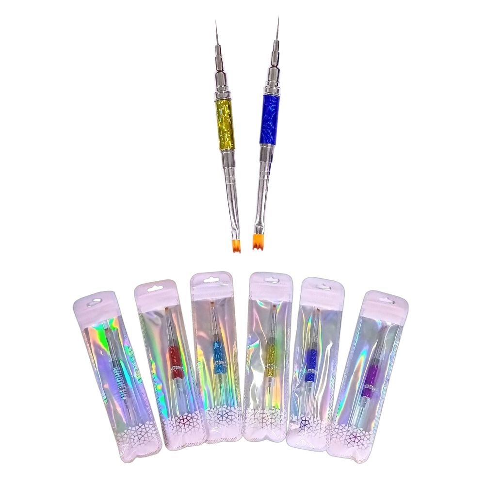 PINCEL PARA DECORACION DE UÑAS 12PCS