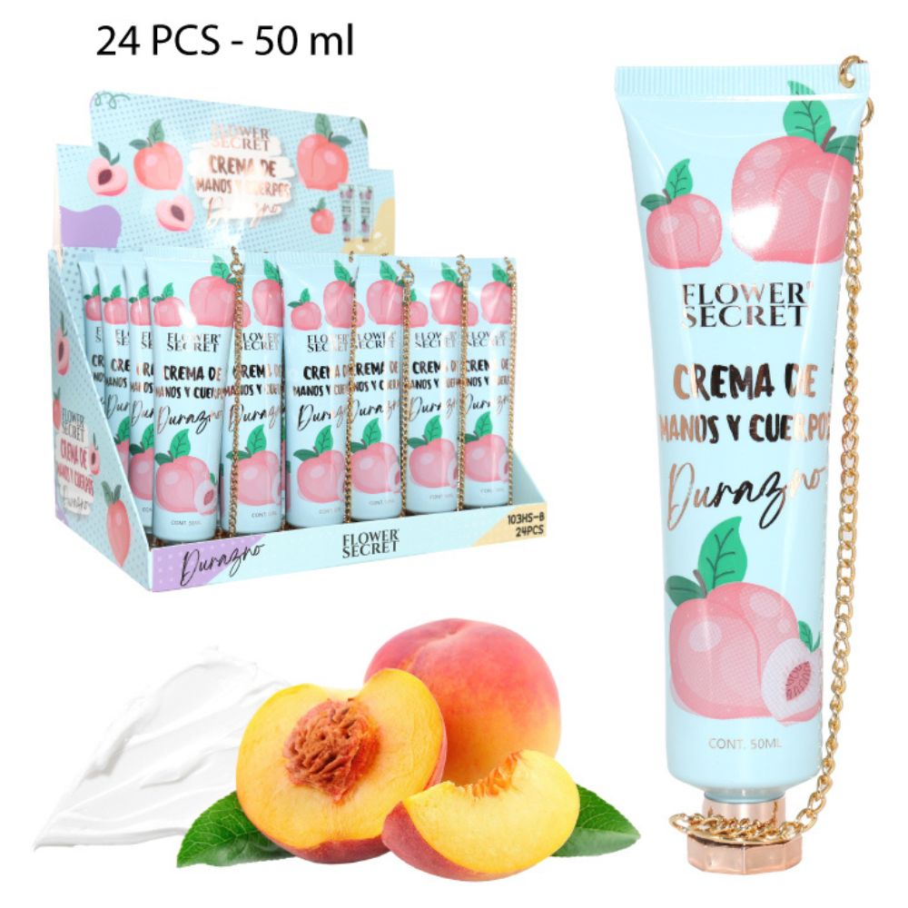 CREMA DE MANOS Y CUERPO AROMA DE DURAZNO 50ML