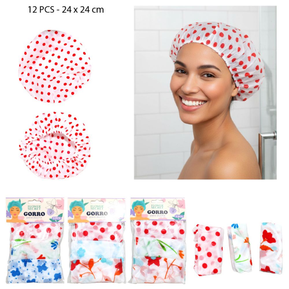 GORRO DE DUCHA PACK 3 - 24X24CM