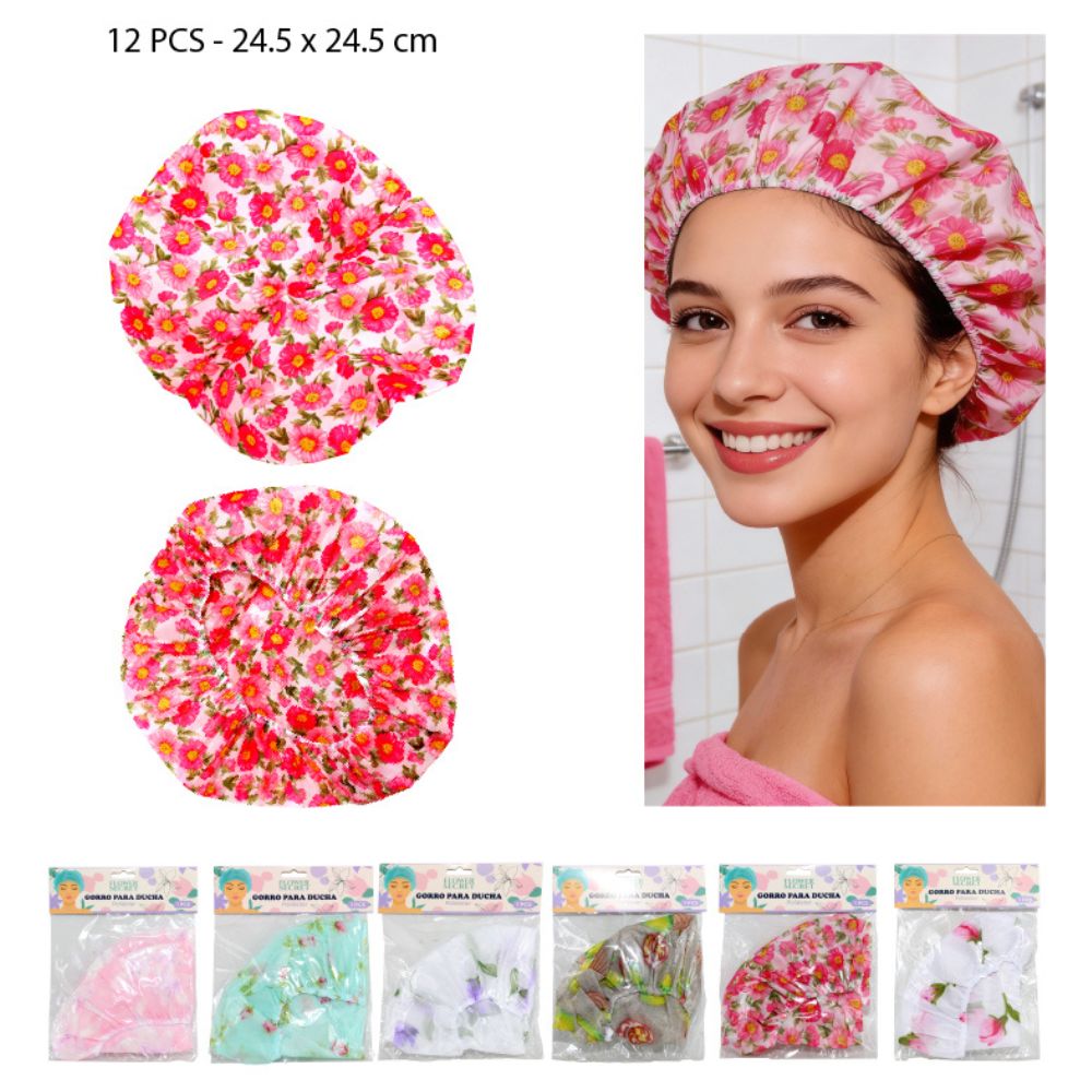 GORRO DE DUCHA 1PCS - 24.5X24.5CM