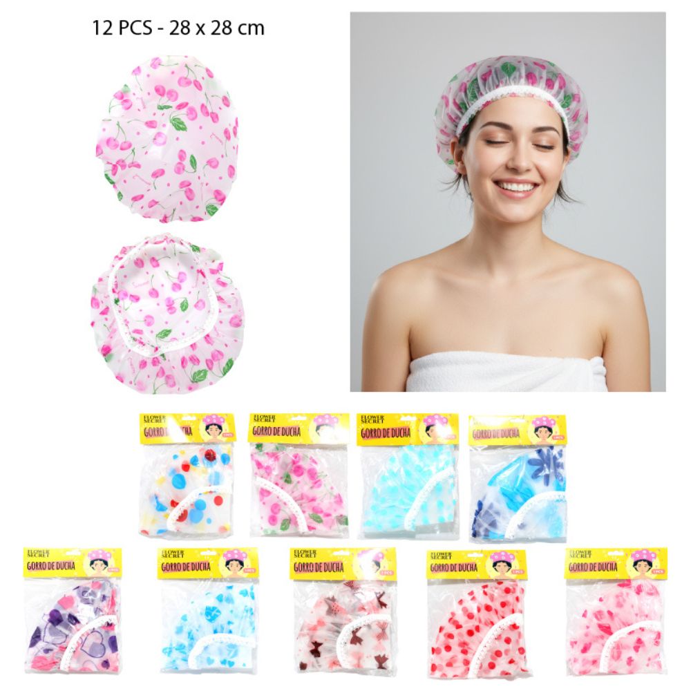 GORRO DE DUCHA 1PCS - 28X28CM
