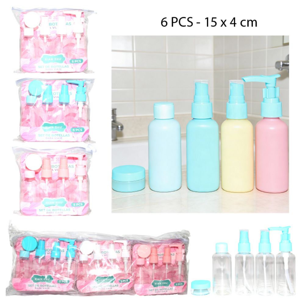BOTELLAS DE VIAJE MULTIUSO PACK DE 5