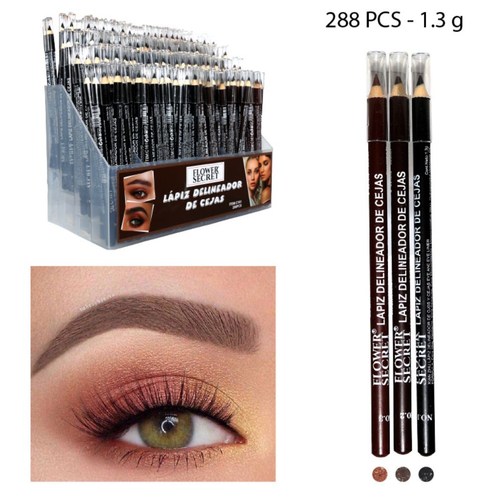 LÁPIZ DELINEADOR DE CEJAS COLORES OSCUROS 288pcs
