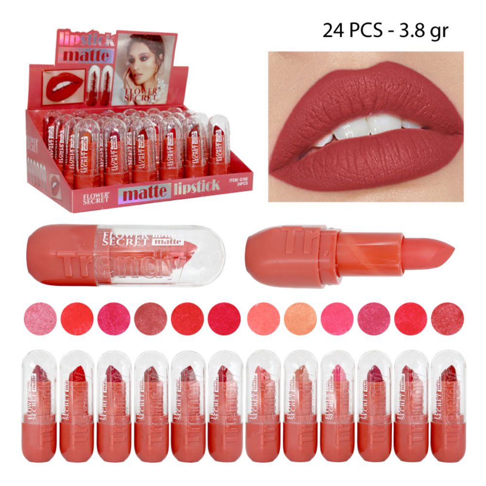 LABIAL EN BARRA EFECTO MATTE “TRENDY” 3.8GR