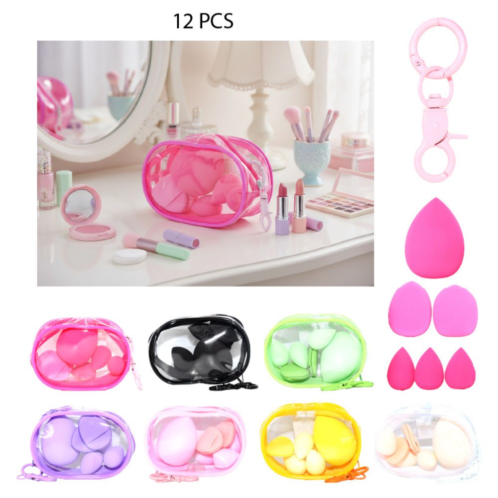 ESPONJAS PARA MAQUILLAJE CON ESTUCHE SET DE 6