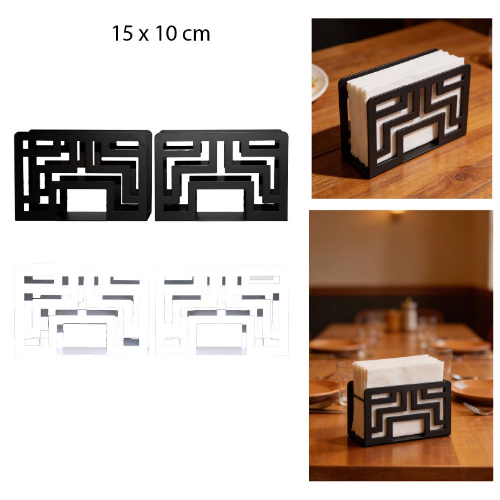 PORTA SERVILLETAS METÁLICO - “LABERINTO” 15x10cm