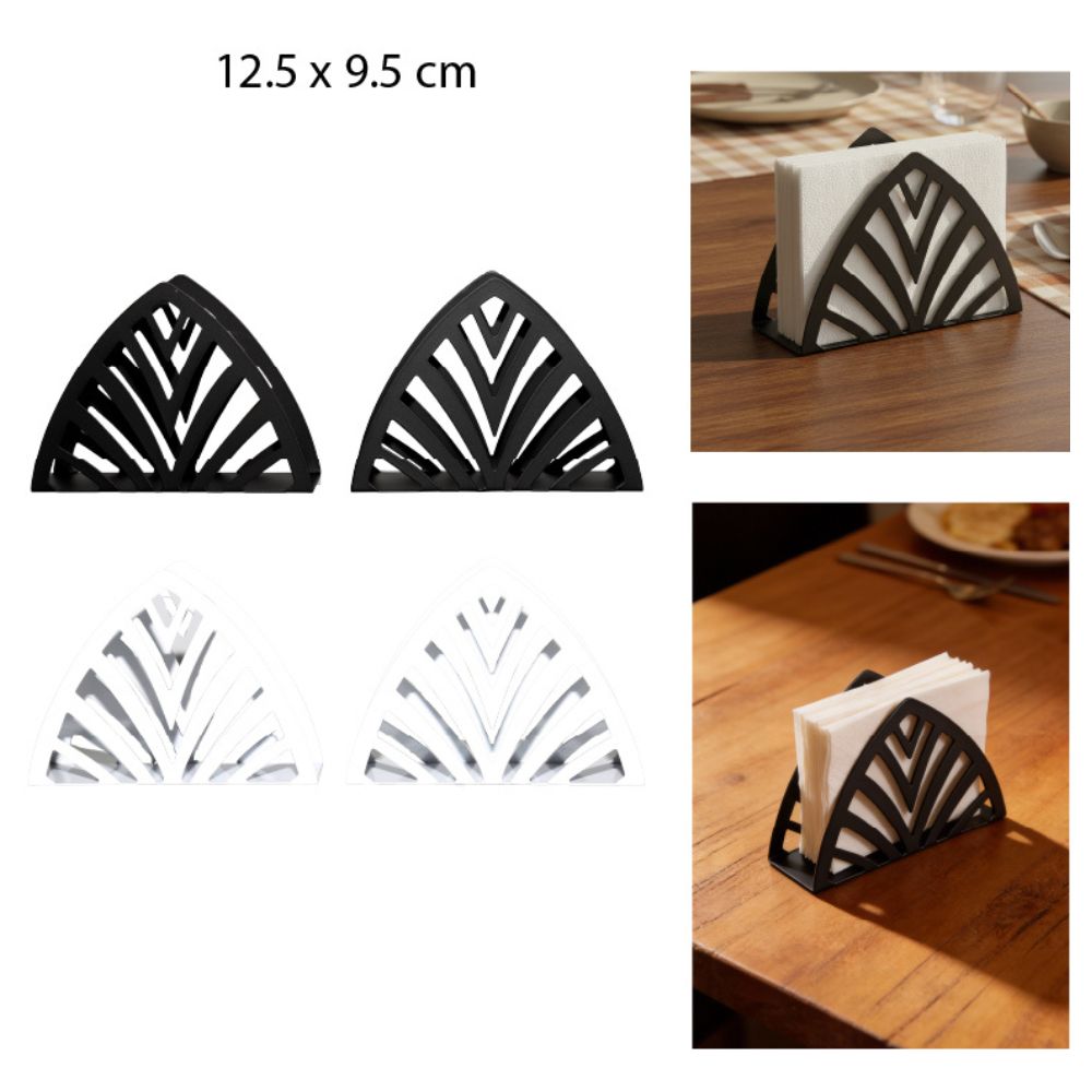 PORTA SERVILLETAS METÁLICO - “triangulo” 12.5x9.5cm