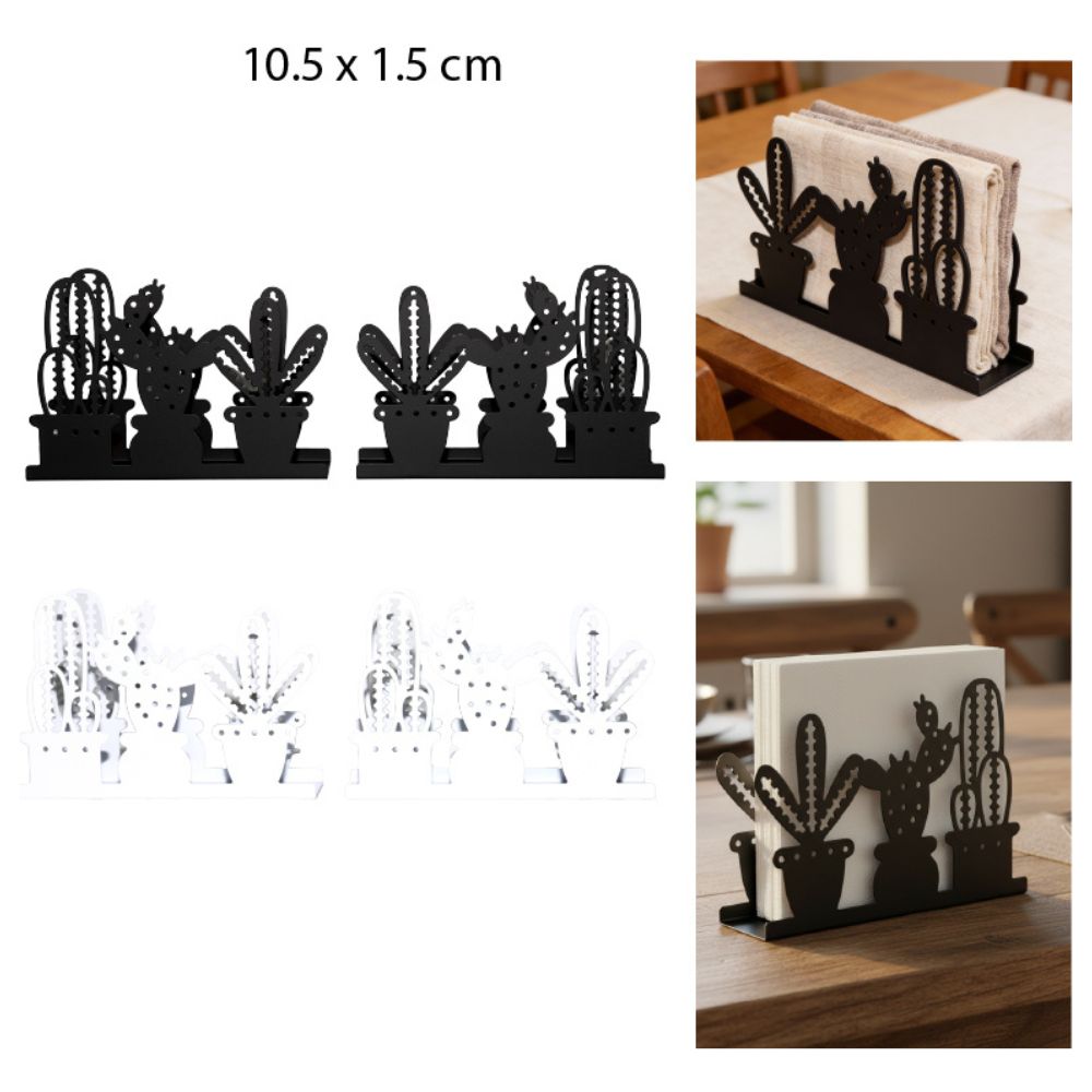 PORTA SERVILLETAS METÁLICO “CACTUS” 10.5X1.5CM