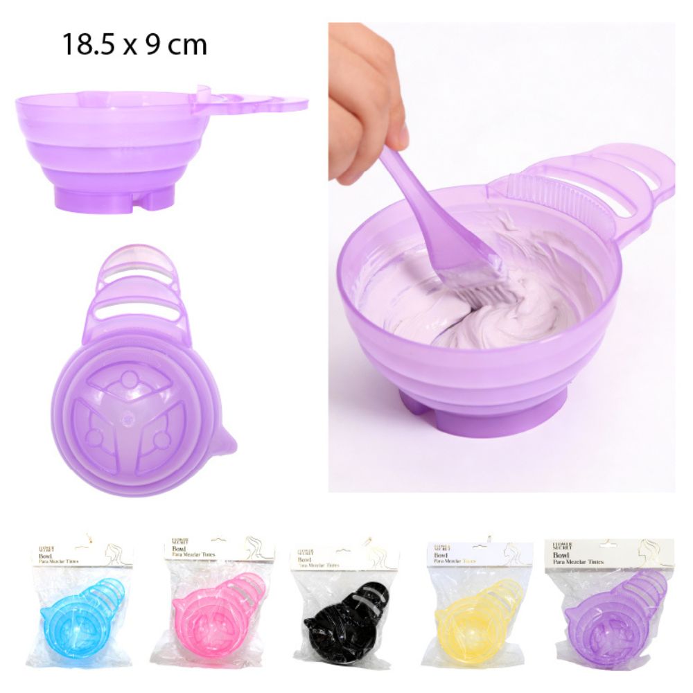 BOWL DE PLÁSTICO PARA MEZCLAR TINTE 18.5X9CM