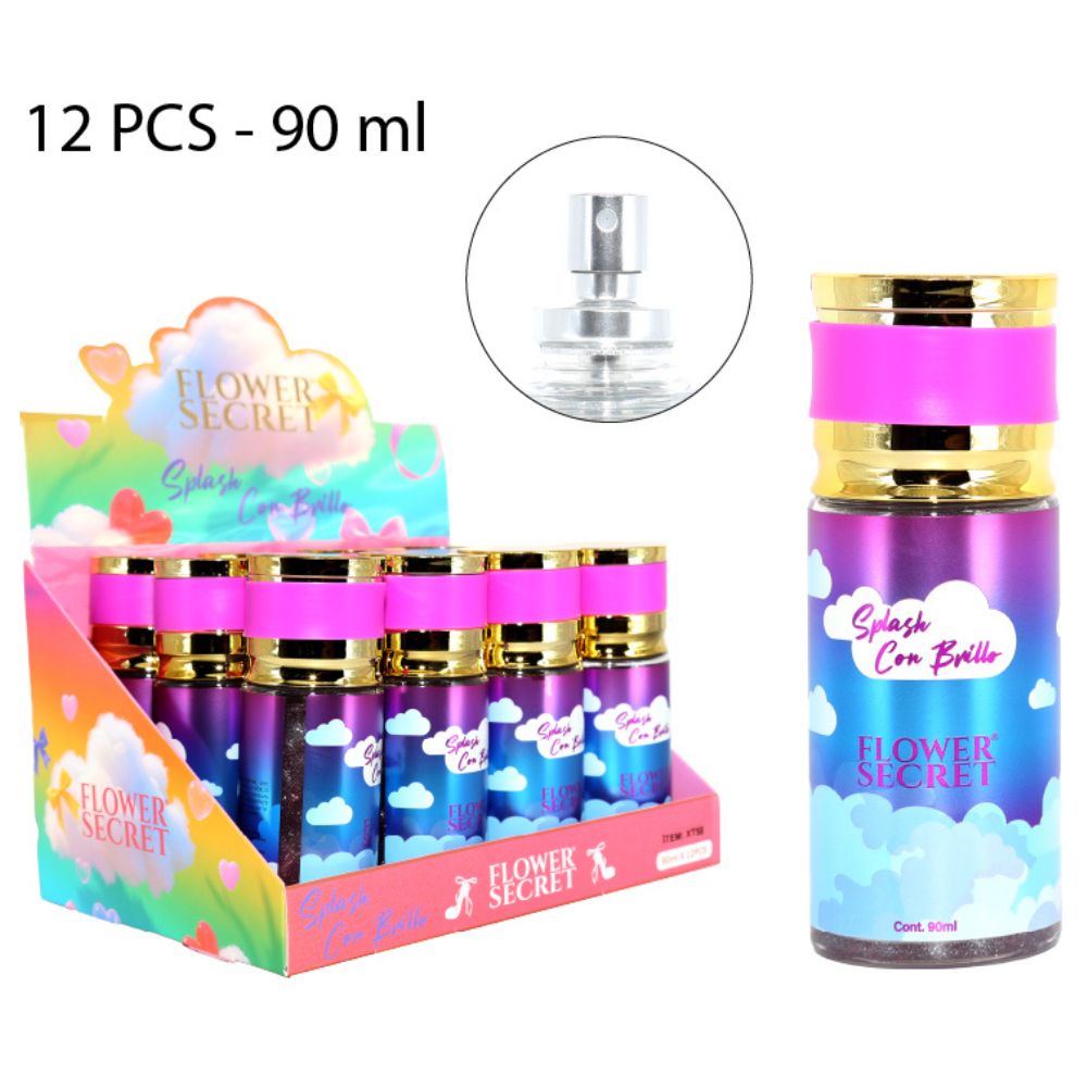 PERFUME MUJER SPLASH CON BRILLO 90ML