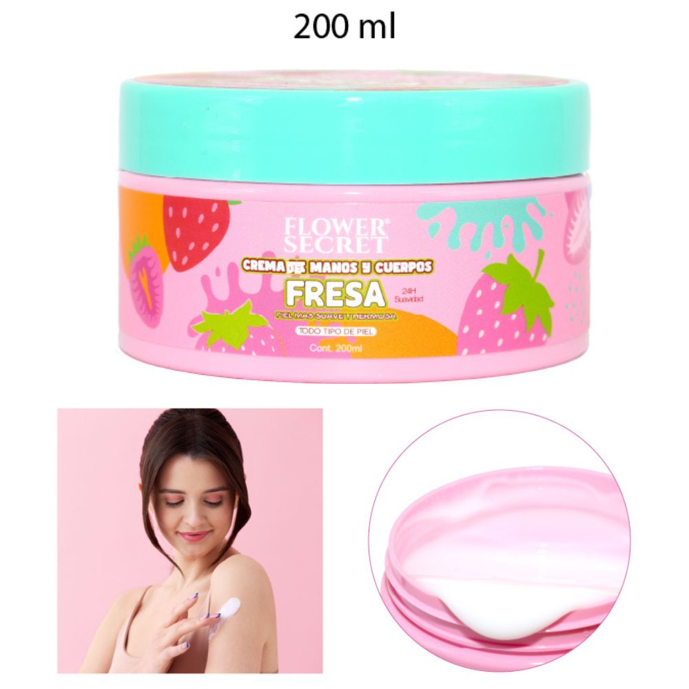 CREMA DE MANOS Y CUERPO - FRESA 200ML