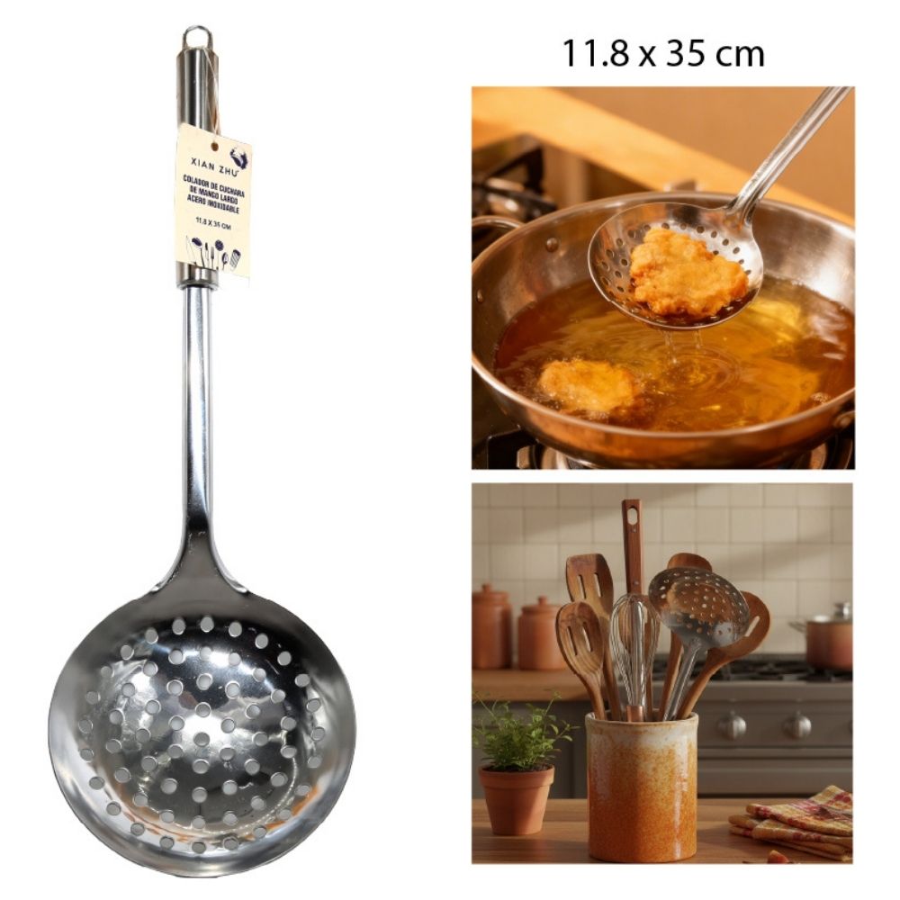 ESPUMADERA DE ACERO INOXIDABLE 35X11.8CM