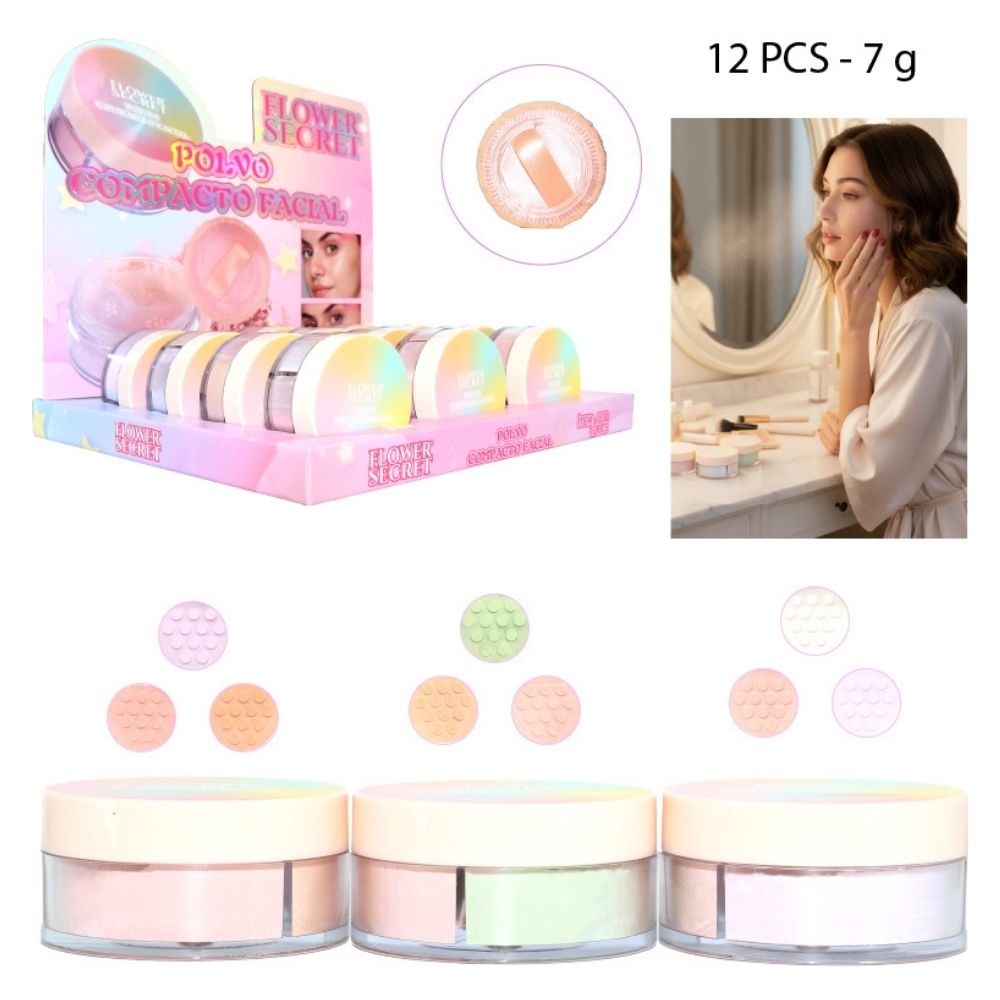 POLVO COMPACTO FACIAL DE 3 TONOS 7G