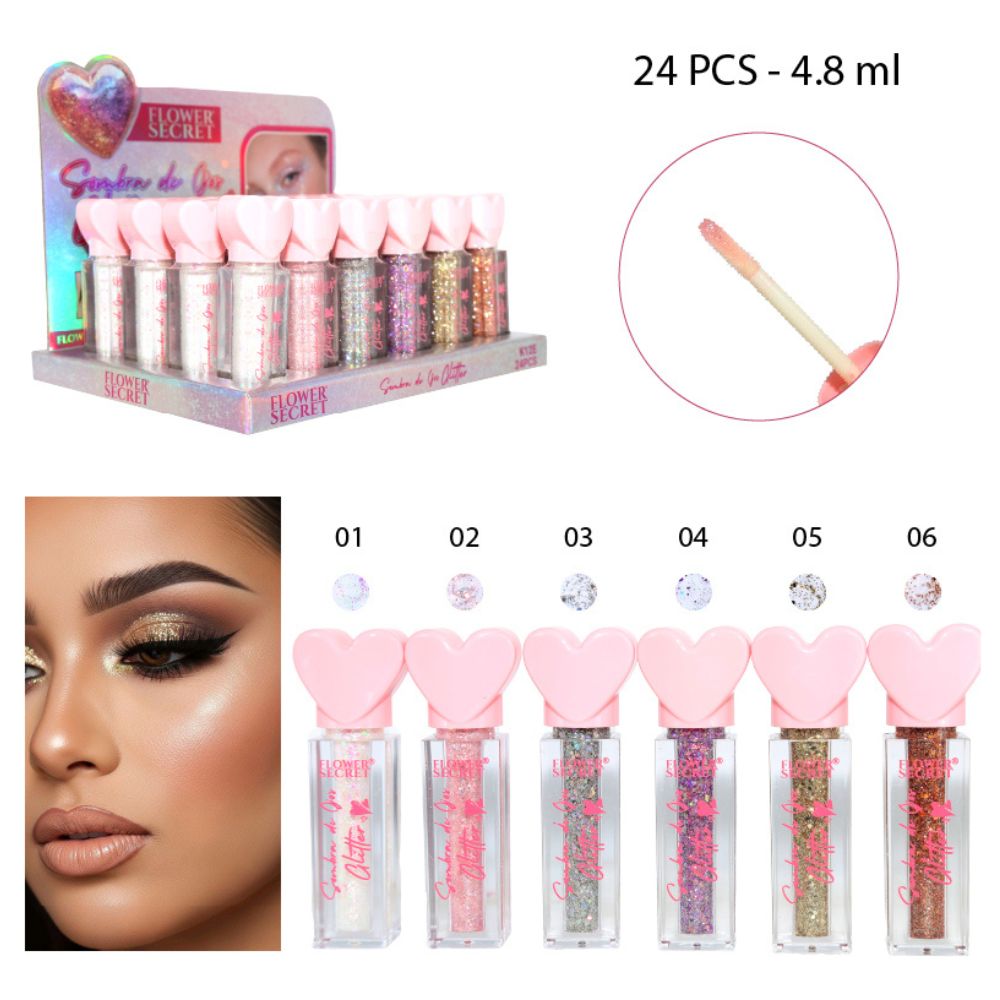 SOMBRA DE OJOS LÍQUIDA CON GLITTER 4.8ML