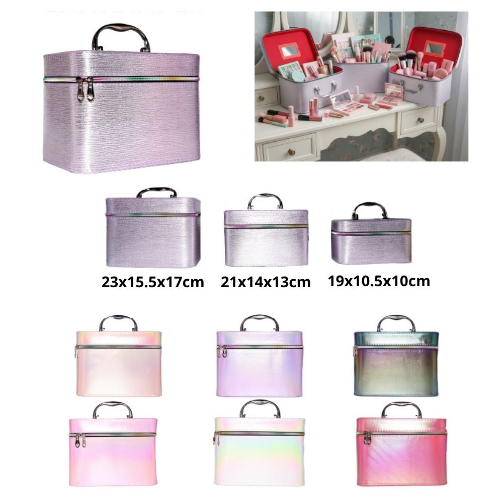 MALETA ORGANIZADORA DE MAQUILLAJE SET DE 3pcs