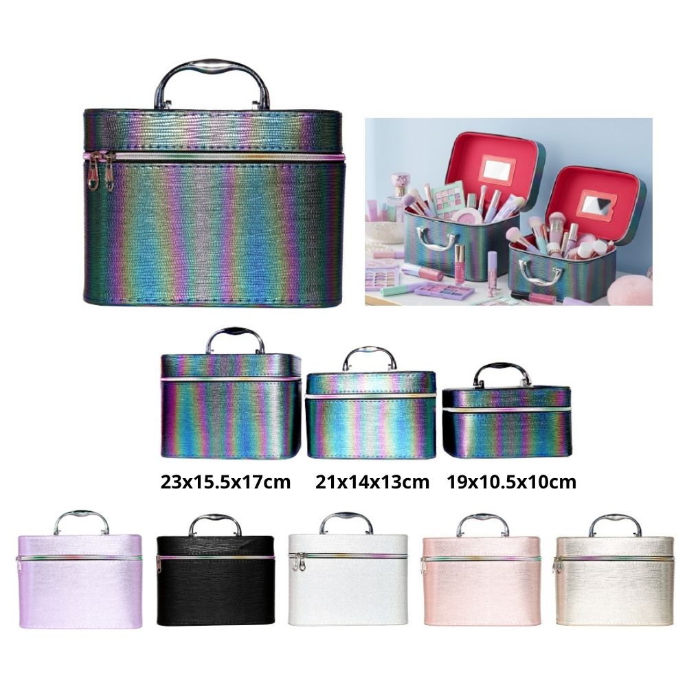 MALETA ORGANIZADORA DE MAQUILLAJE SET DE 3 3pcs