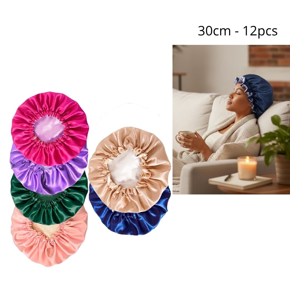 GORRO SATÍN COLORES SURTIDOS 30CM - 12pcs