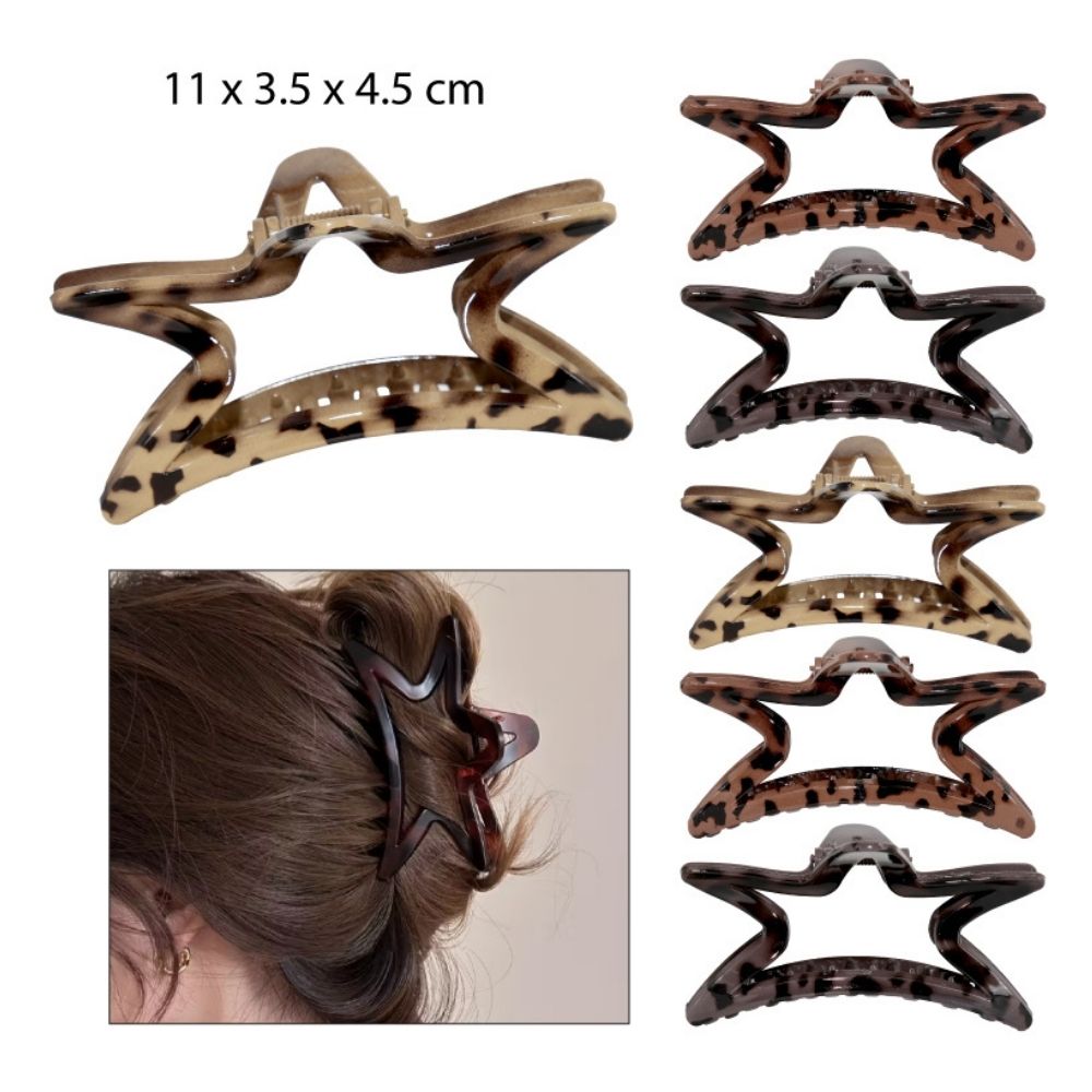 GANCHO PARA EL CABELLO ANIMAL PRINT 11X3.5X4.5CM
