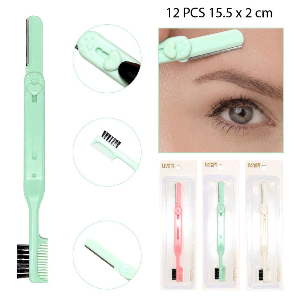 PERFILADOR DE CEJAS CON CEPILLO PROTECCIÓN 12pcs