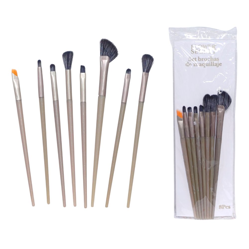 BROCHA PARA MAQUILLAJE SET DE 8PCS