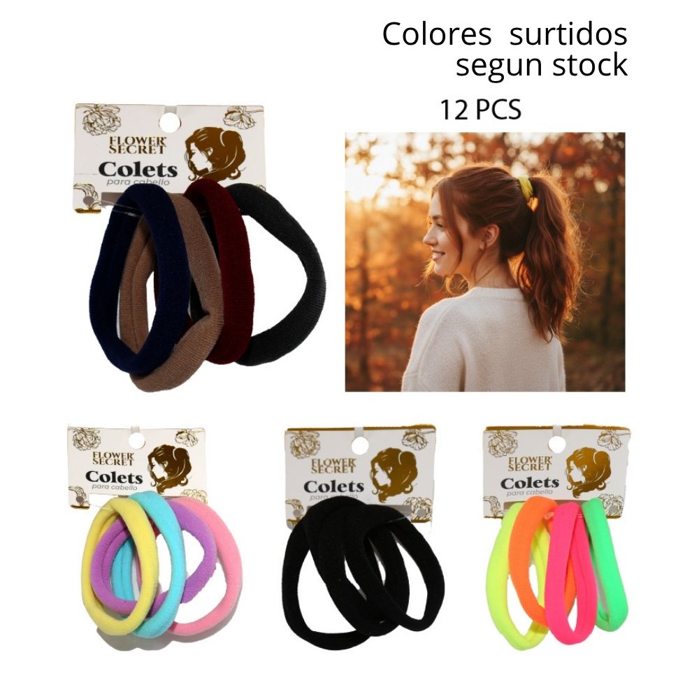 COLETS PARA EL CABELLO 12PCS