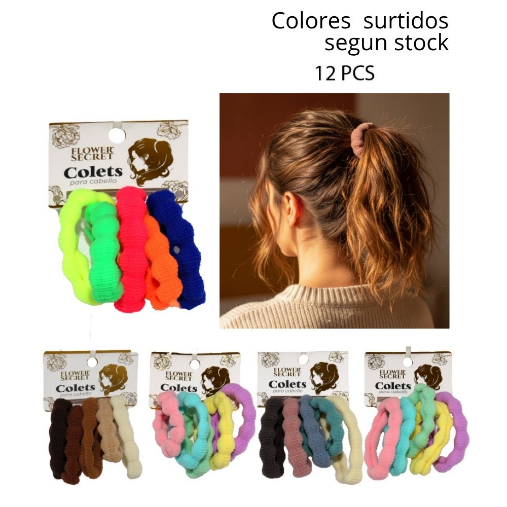 COLETS PARA EL CABELLO 12PCS