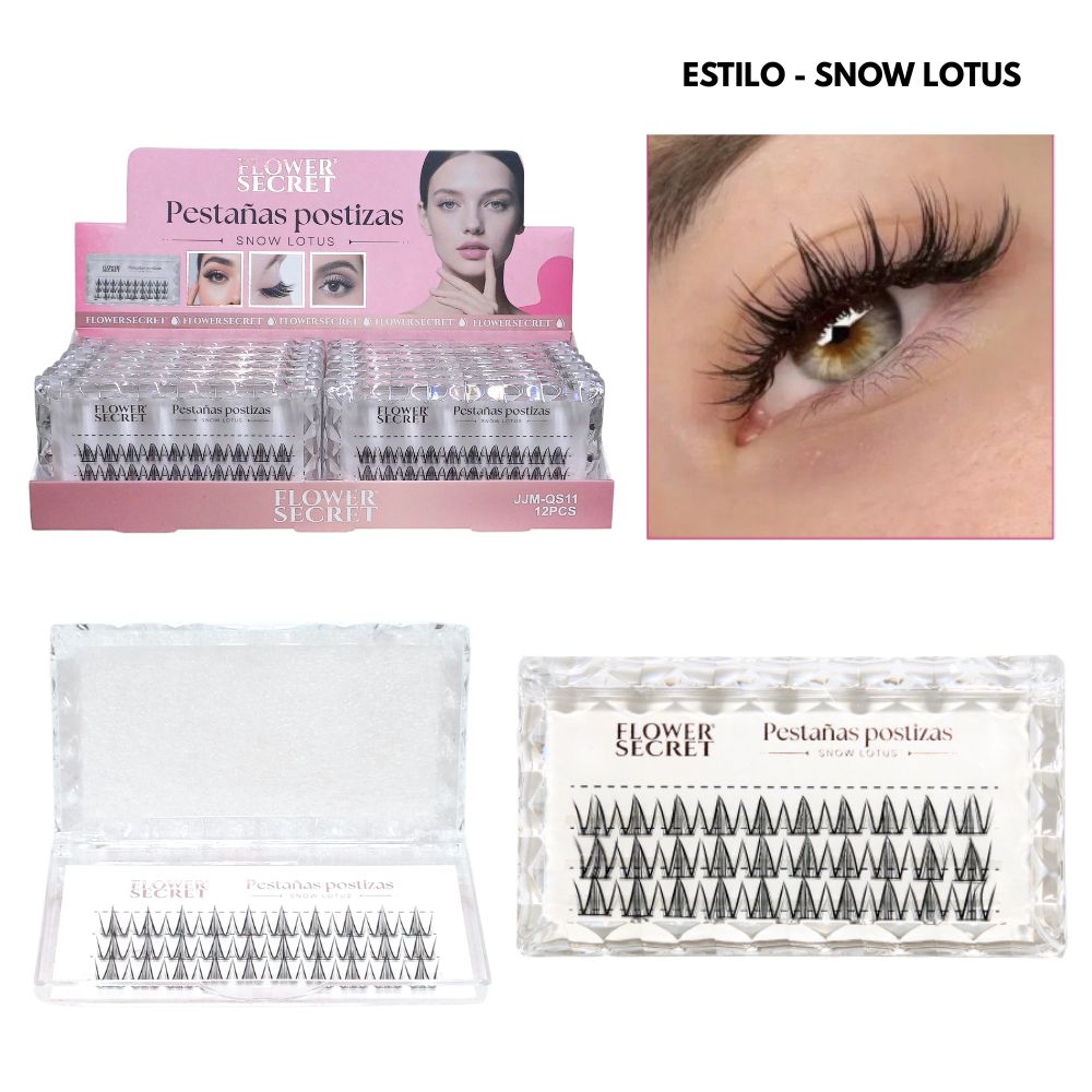 PESTAÑAS POSTIZAS ESTILO -SNOW LOTUS