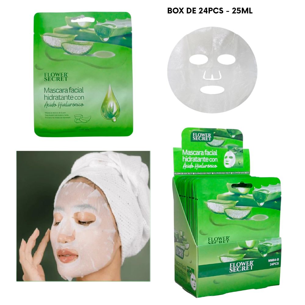 MÁSCARA FACIAL CON ÁCIDO HIALURÓNICO ALOE VERA 25ML