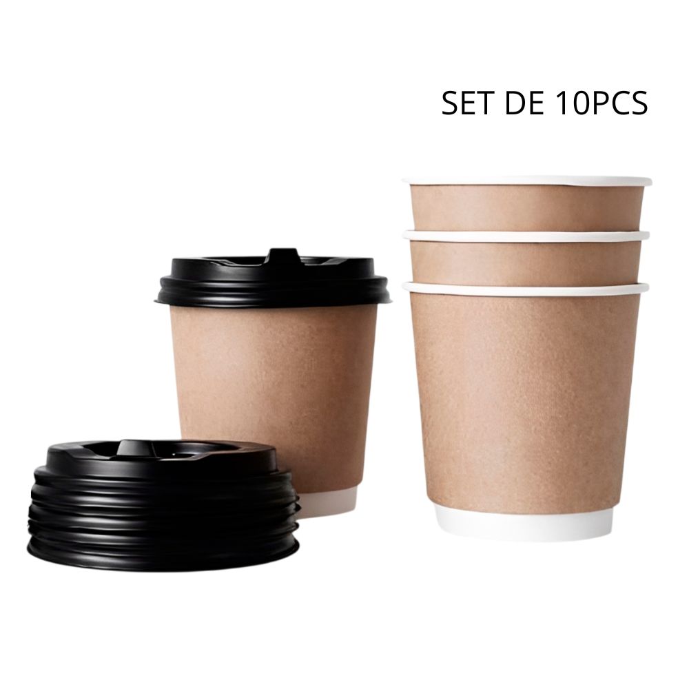 VASOS PARA CAFÉ DESECHABLE SET DE 10 PCS
