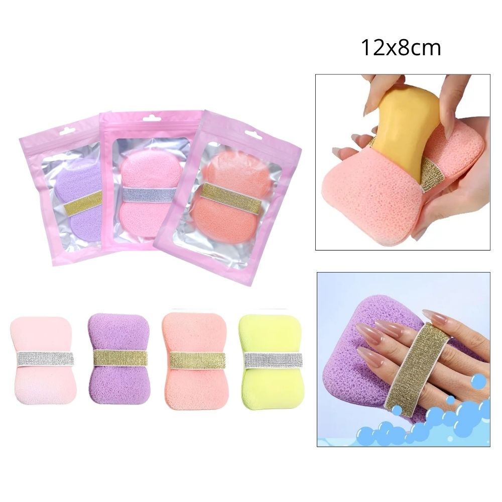 ESPONJA DE BAÑO CON BOLSILLO PARA JABÓN 12X8CM