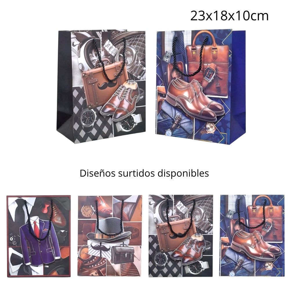 BOLSA DE REGALO DISEÑOS SURTIDOS 23x18x10cm