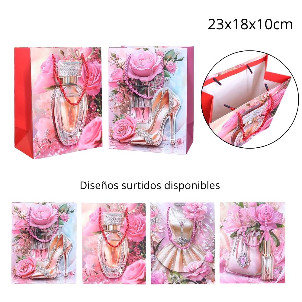 BOLSA DE REGALO DISEÑOS SURTIDOS 23x18x10cm