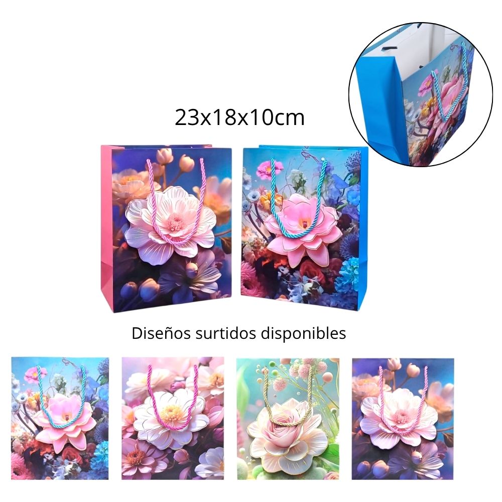 BOLSA DE REGALO DISEÑOS SURTIDOS 23x18x10cm