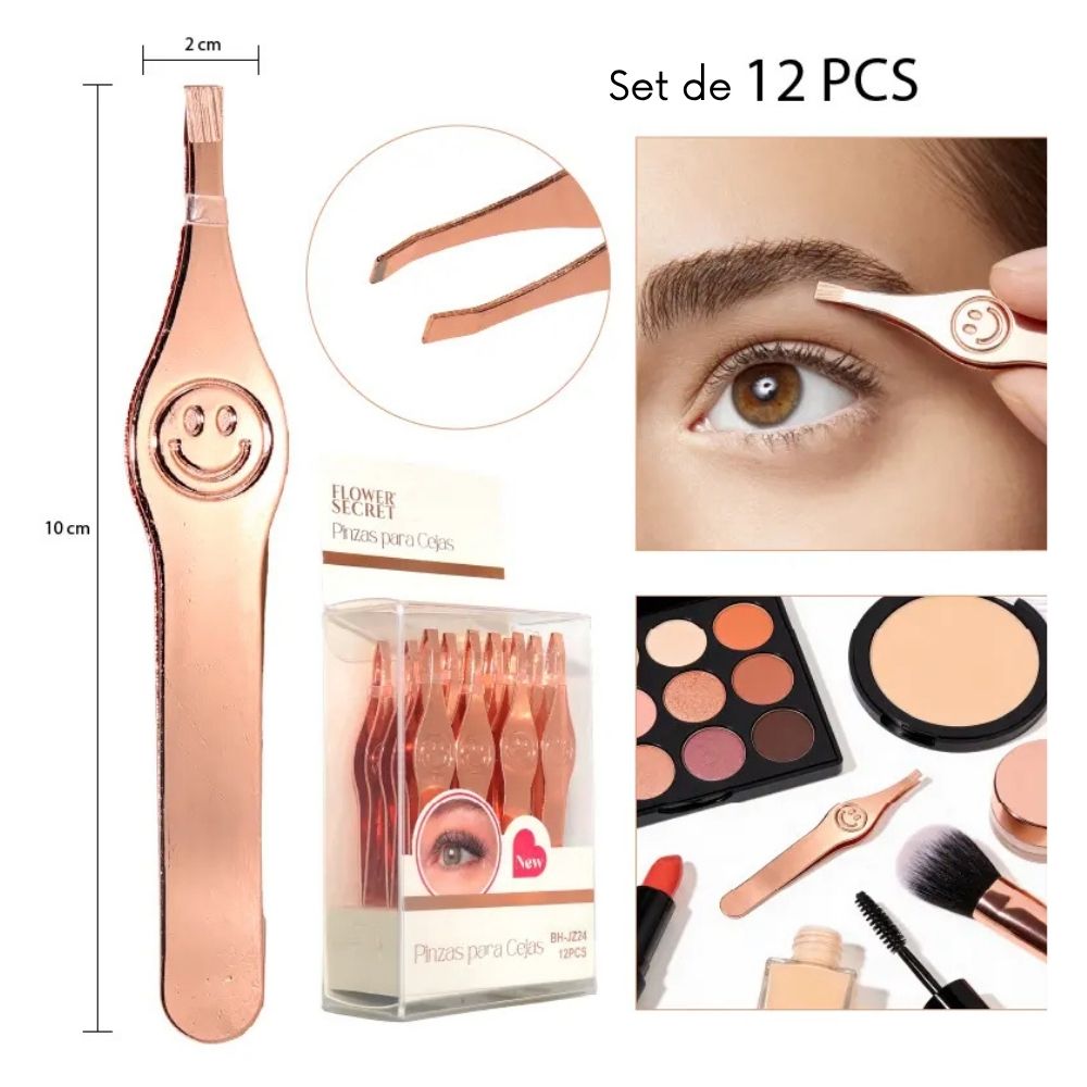 PINZA PARA CEJAS SET DE 12pcs