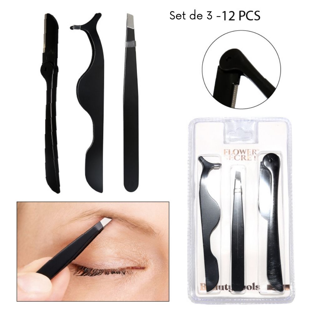 HERRAMIENTAS PARA CEJAS SET DE 3PCS